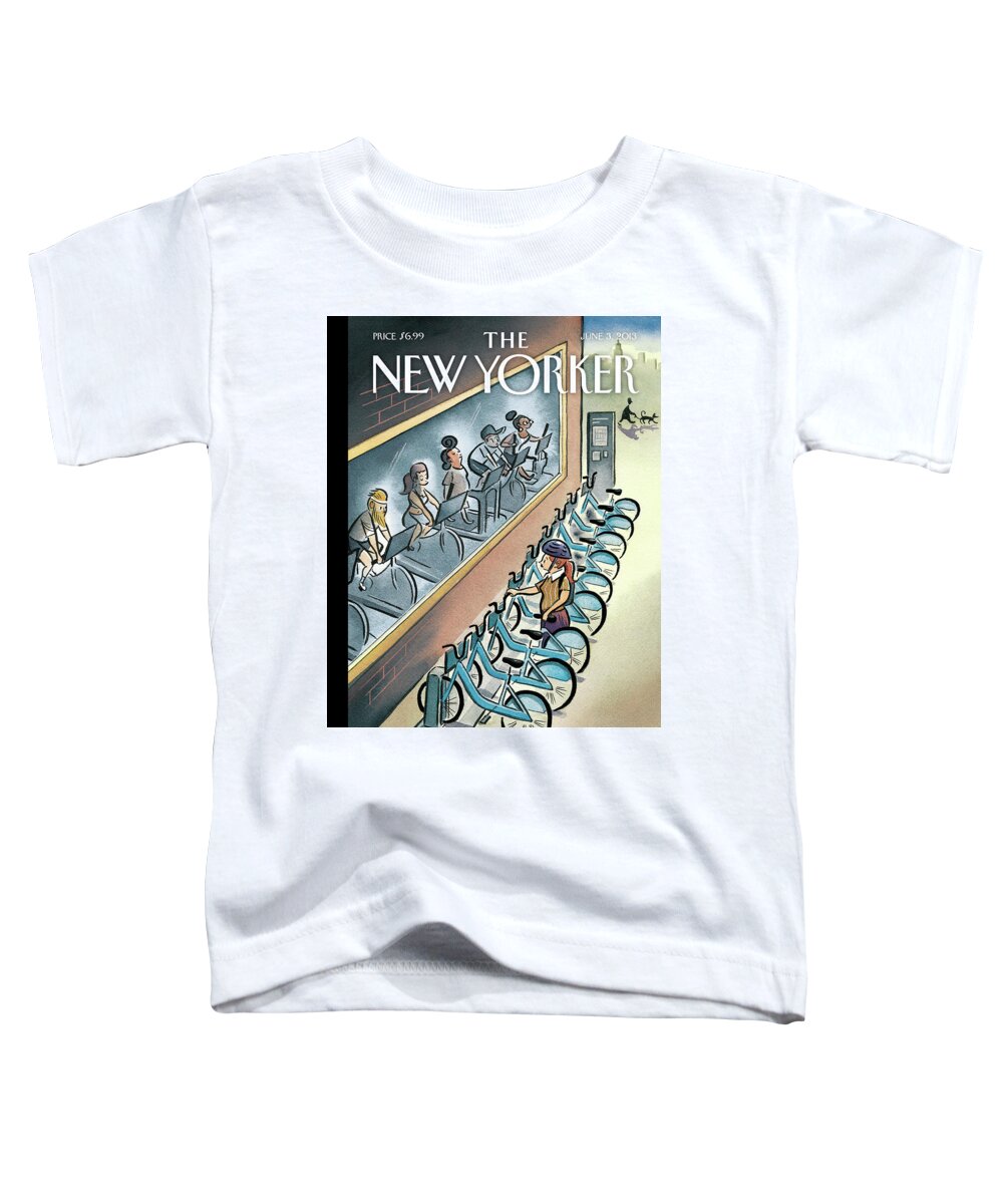 Workout Toddler T-Shirt featuring the painting Urban Cycles by Marcellus Hall