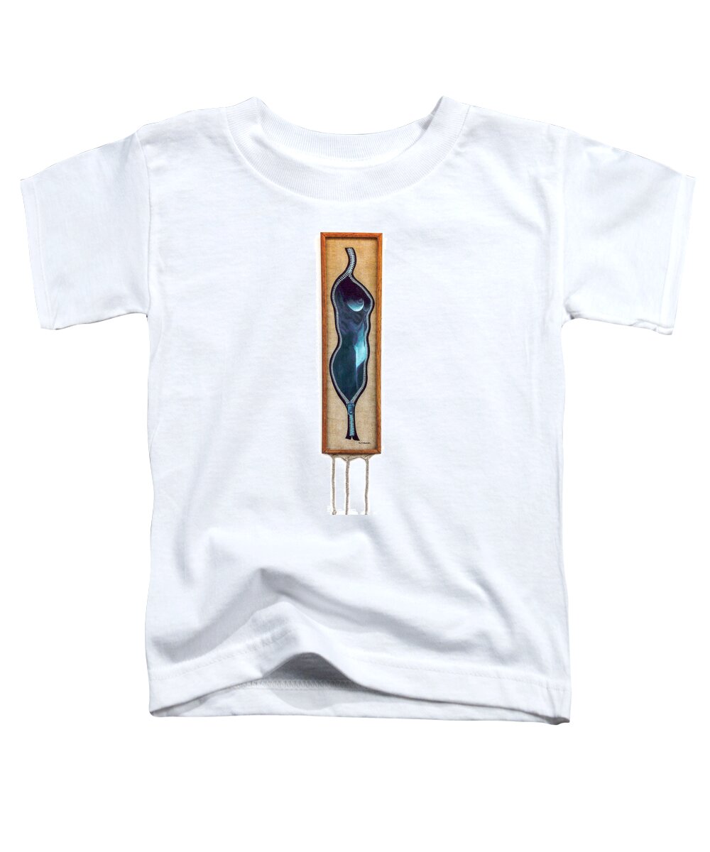 Surrealism Toddler T-Shirt featuring the painting Unzipped Canvas by Fei A