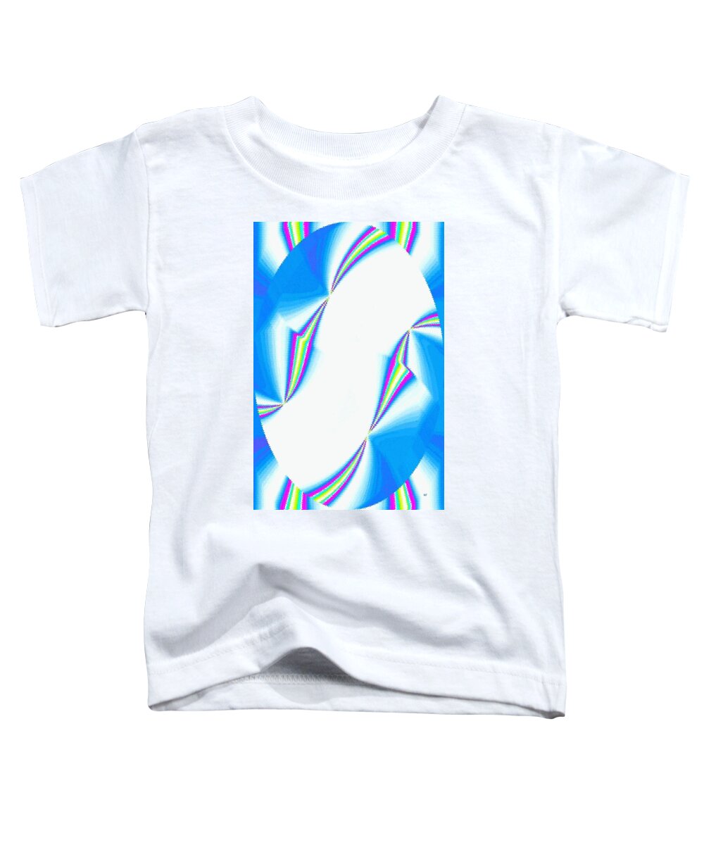 Upbeat Abstract Oval Toddler T-Shirt featuring the digital art Upbeat Abstract Oval by Will Borden