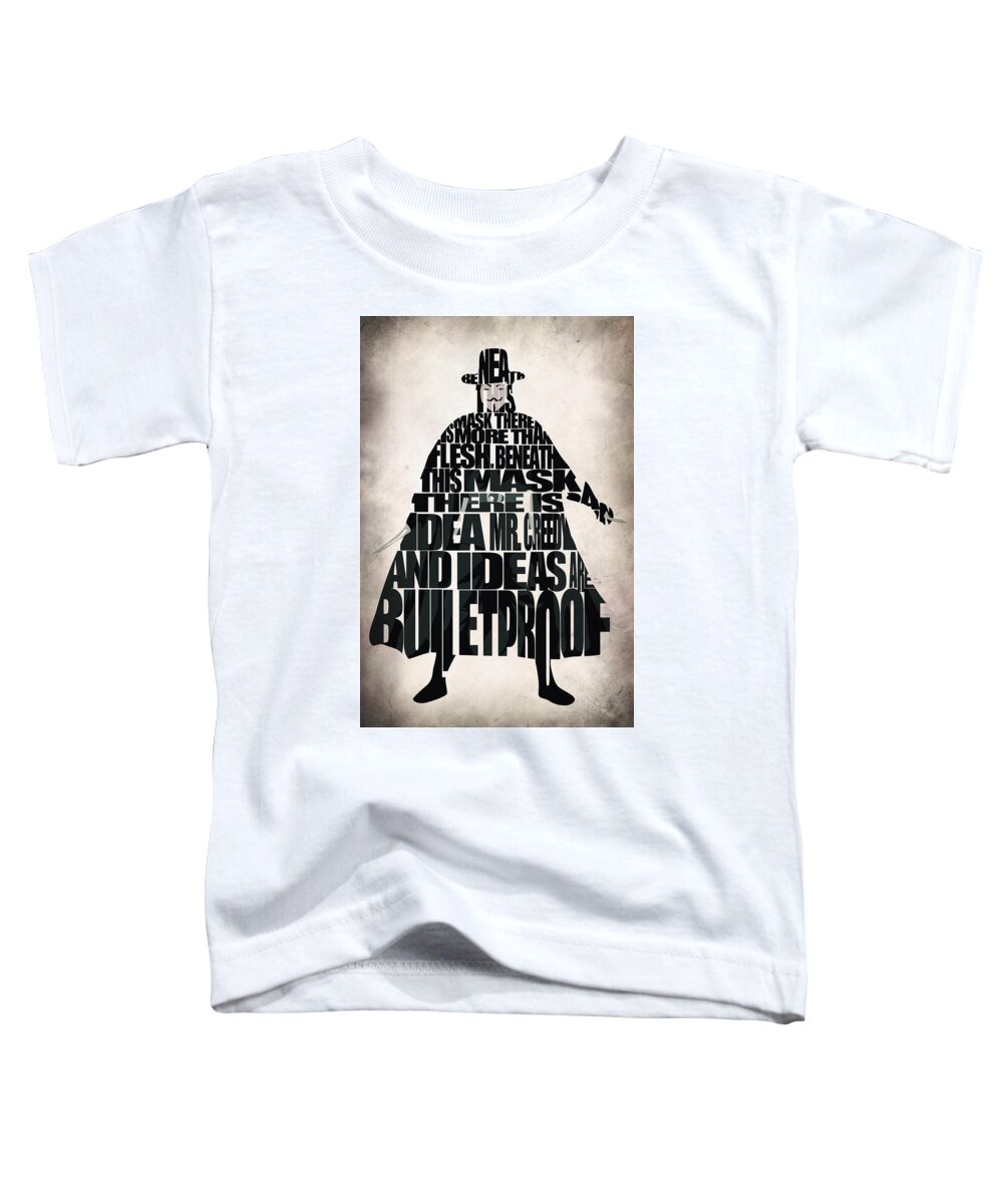 Vendetta Toddler T-Shirt featuring the digital art V for Vendetta by Inspirowl Design