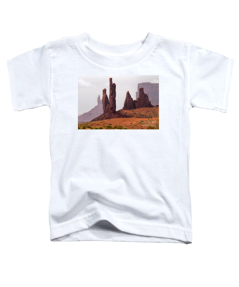 Red Rocks Toddler T-Shirt featuring the photograph Vanguards by Jim Garrison