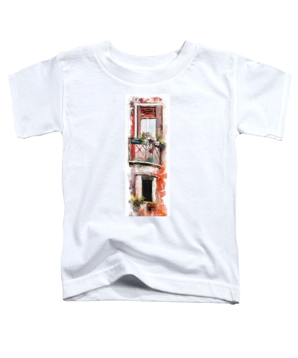 Venice Toddler T-Shirt featuring the painting Venetian Windows 4 by Greg Collins