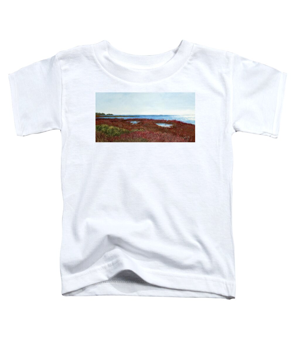 West Florida. Coast Panhandle Toddler T-Shirt featuring the painting West Florida Panhandle Looking Towards the Gulf by Paul Gaj