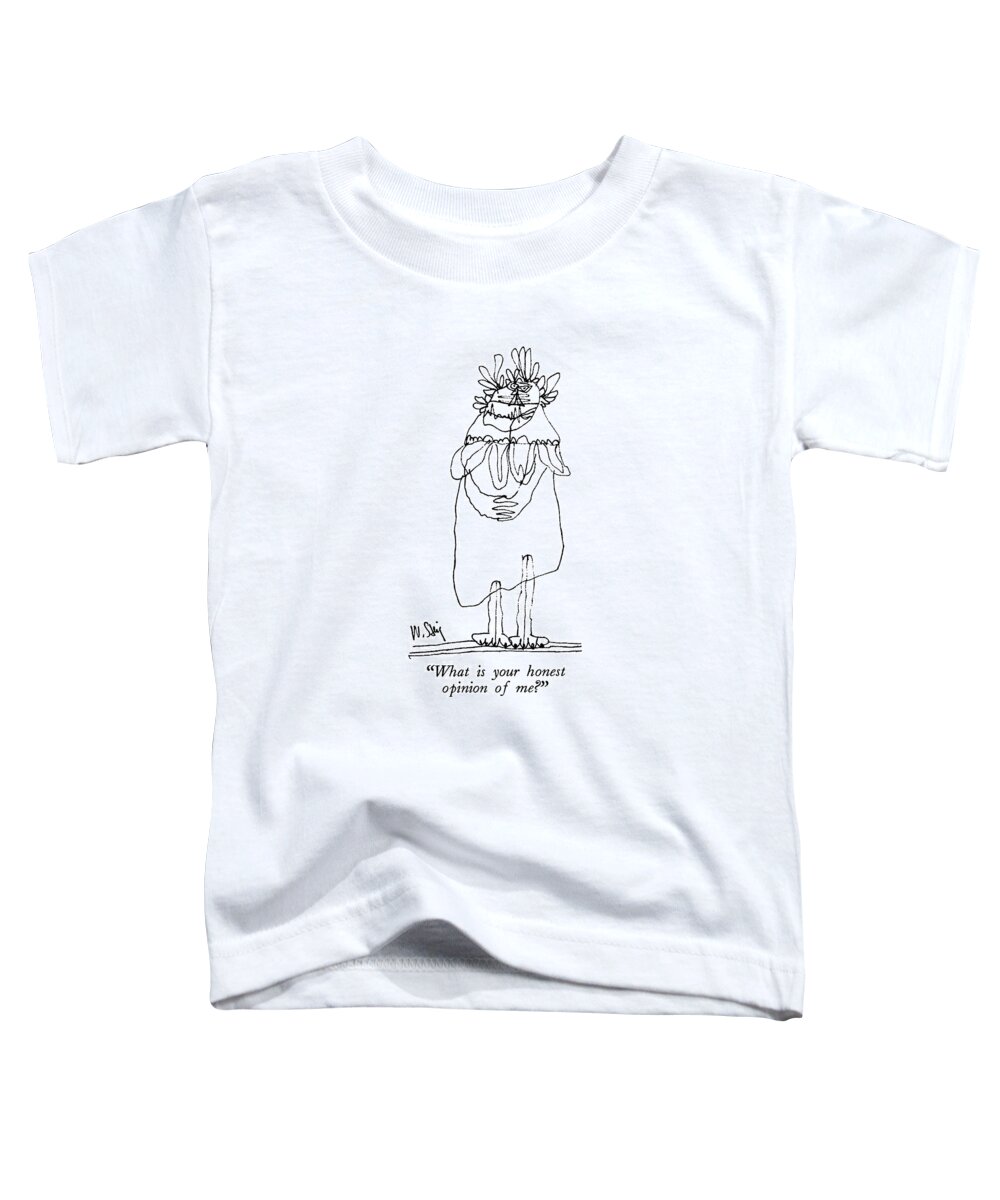 
 Drawing Of Grotesque Figure. 
Beauty Toddler T-Shirt featuring the drawing What Is Your Honest Opinion Of Me? by William Steig