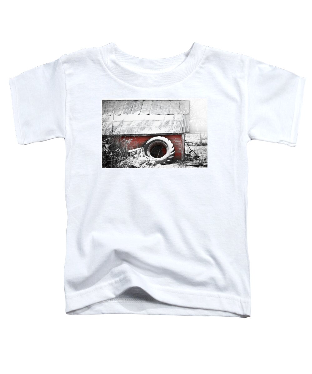 Blumwurks Toddler T-Shirt featuring the photograph What's He Building In There by Matthew Blum