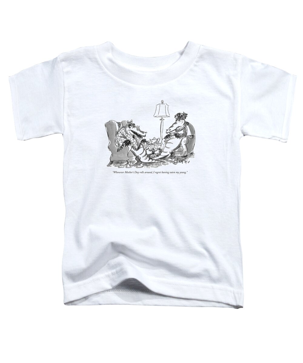 
Parents Toddler T-Shirt featuring the drawing Whenever Mother's Day Rolls by Edward Frascino