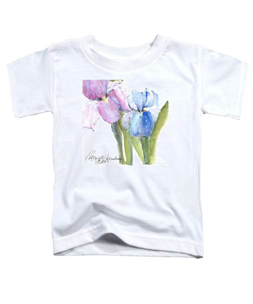 Iris Toddler T-Shirt featuring the painting Who Me by Sherry Harradence