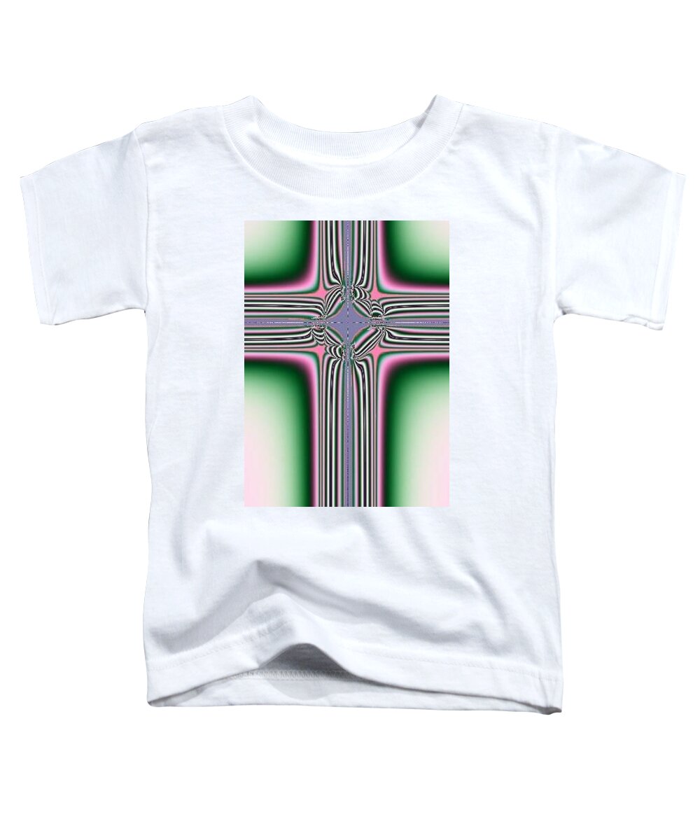 Colorful Toddler T-Shirt featuring the painting Wide Cross by Bruce Nutting