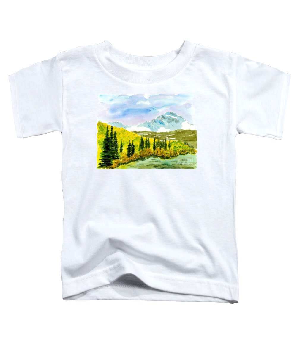Mountains Toddler T-Shirt featuring the painting Willard Peak by Walt Brodis