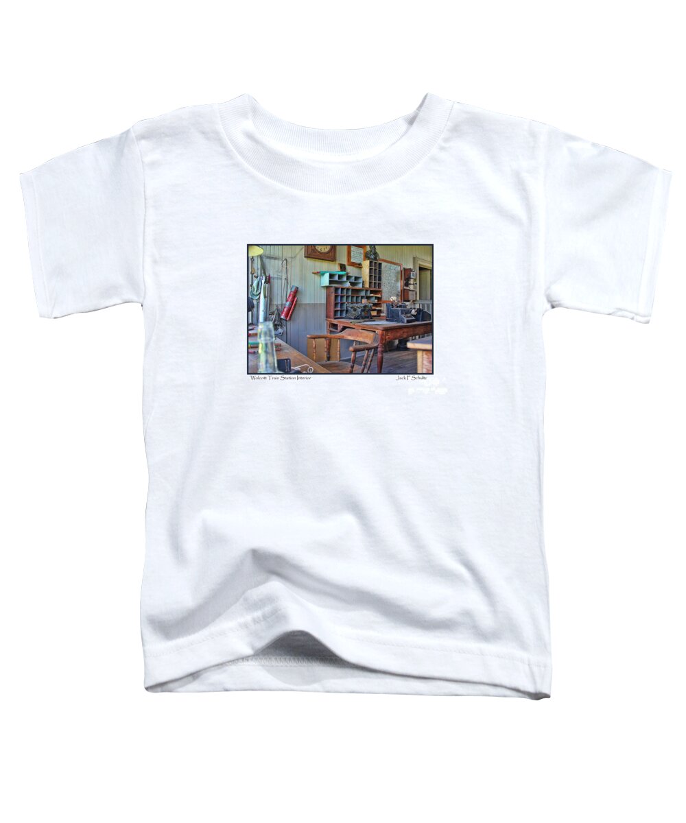 Wolcott House Toddler T-Shirt featuring the photograph Wolcott Train Station Interior 2611 by Jack Schultz