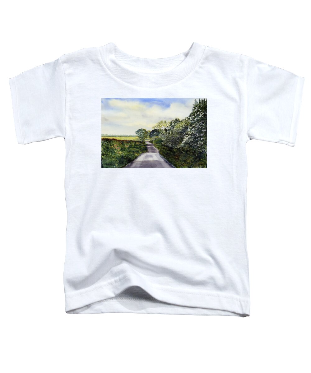 Watercolour Toddler T-Shirt featuring the painting Woldgate - Late Spring by Glenn Marshall