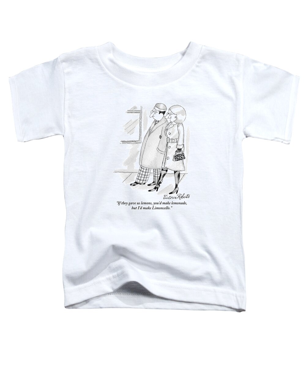 
Media Id 132617 Toddler T-Shirt featuring the drawing Woman To Man by Victoria Roberts