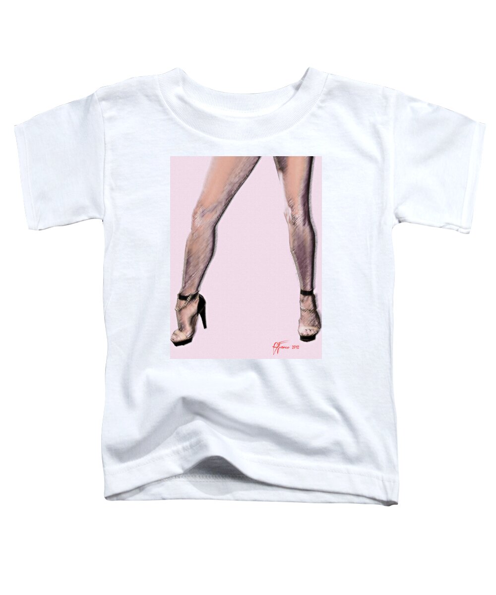 Art Paper Toddler T-Shirt featuring the digital art Zoe by Vincent Franco
