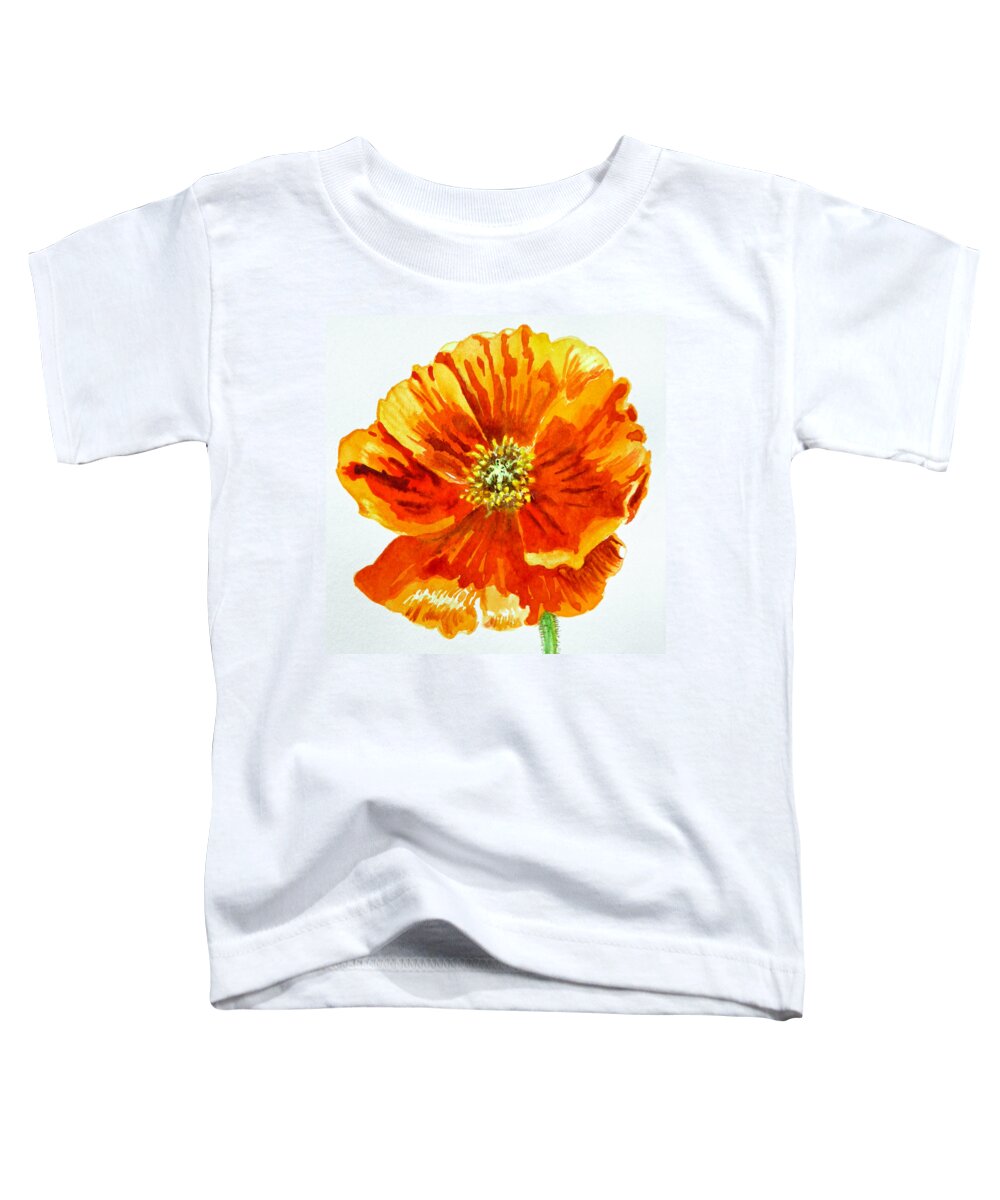 Poppy Toddler T-Shirt featuring the painting Poppy #2 by Irina Sztukowski