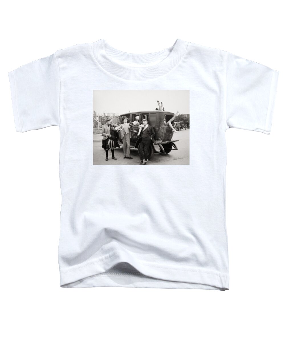 -transportation: Automobiles- Toddler T-Shirt featuring the photograph Silent Film: Automobiles #4 by Granger