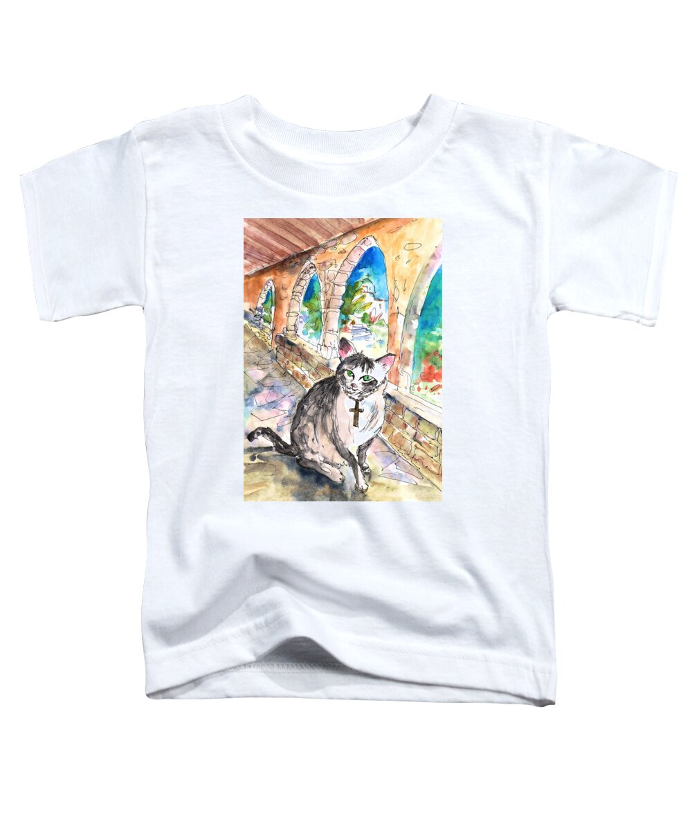Travel Sketch Toddler T-Shirt featuring the painting Arch Bishop of CATerbury by Miki De Goodaboom