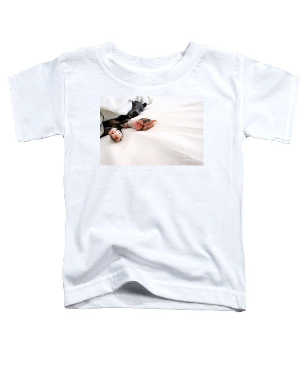 Editorial Toddler T-Shirt featuring the photograph Bed Feels So Good by Angela Rath