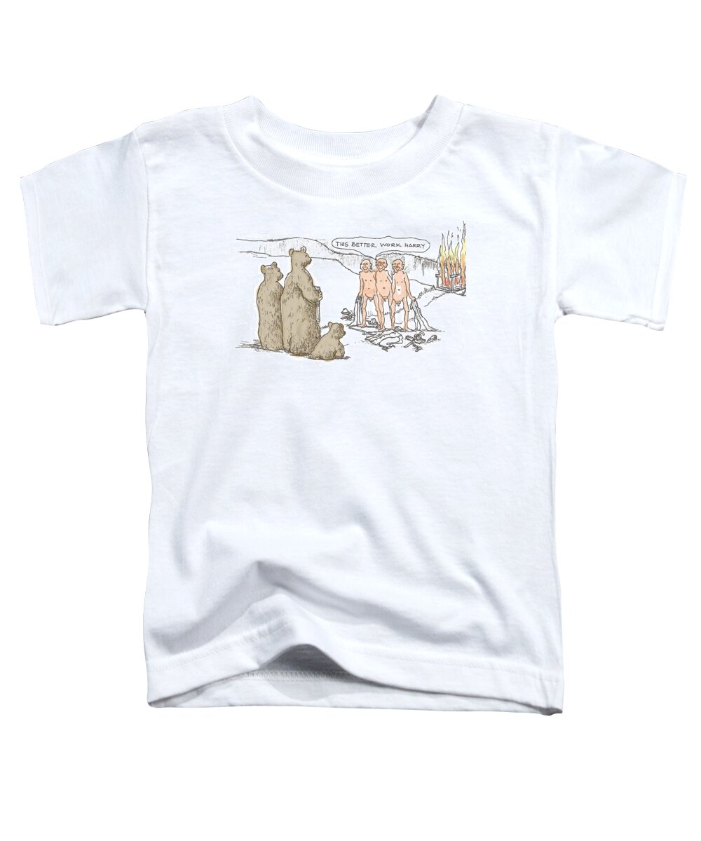  Toddler T-Shirt featuring the digital art Grin and Bare It by R Allen Swezey