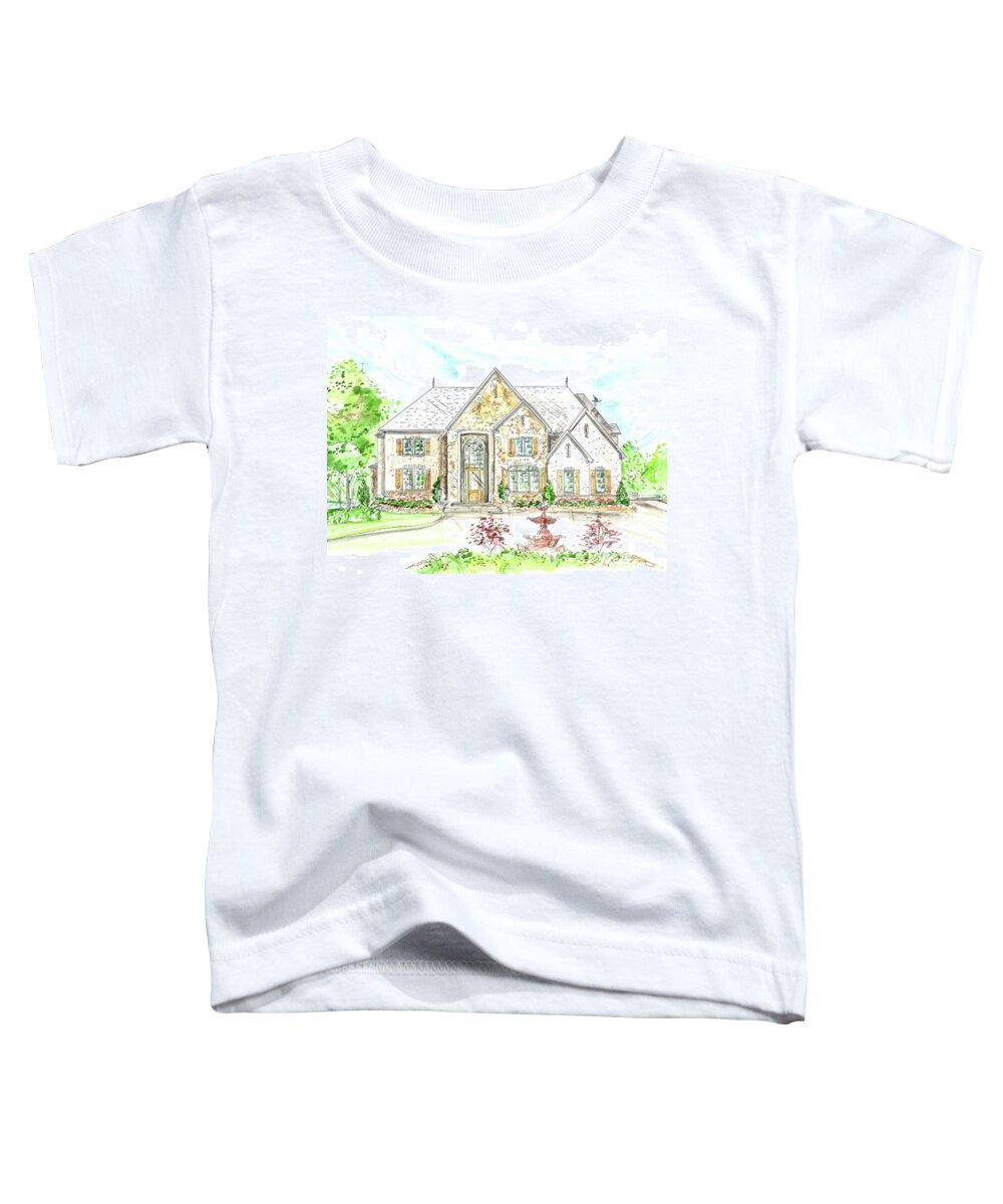 House Rendering Toddler T-Shirt featuring the painting House Rendering Sample by Lizi Beard-Ward