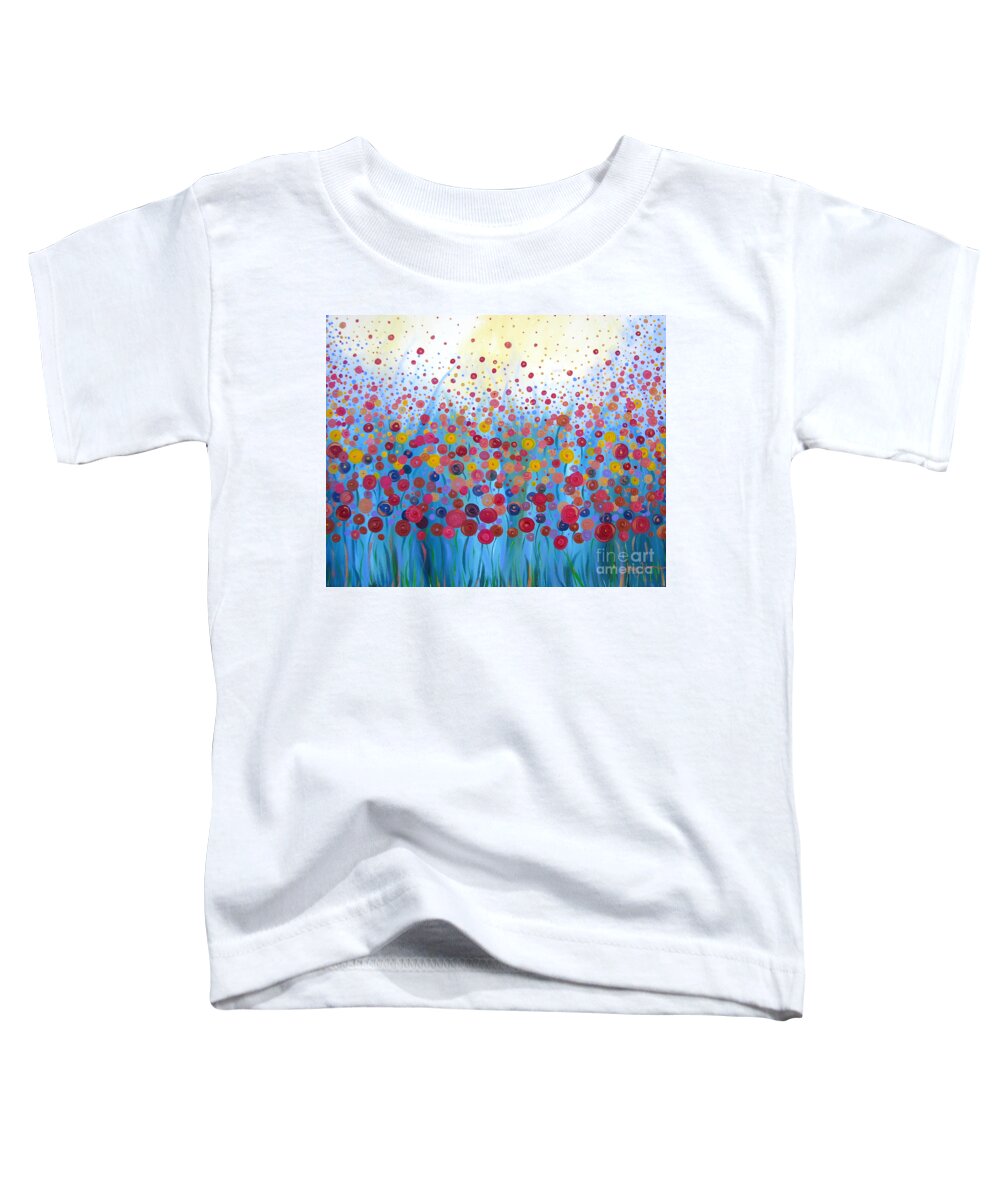 Flowers Toddler T-Shirt featuring the painting Infinite Romance by Stacey Zimmerman