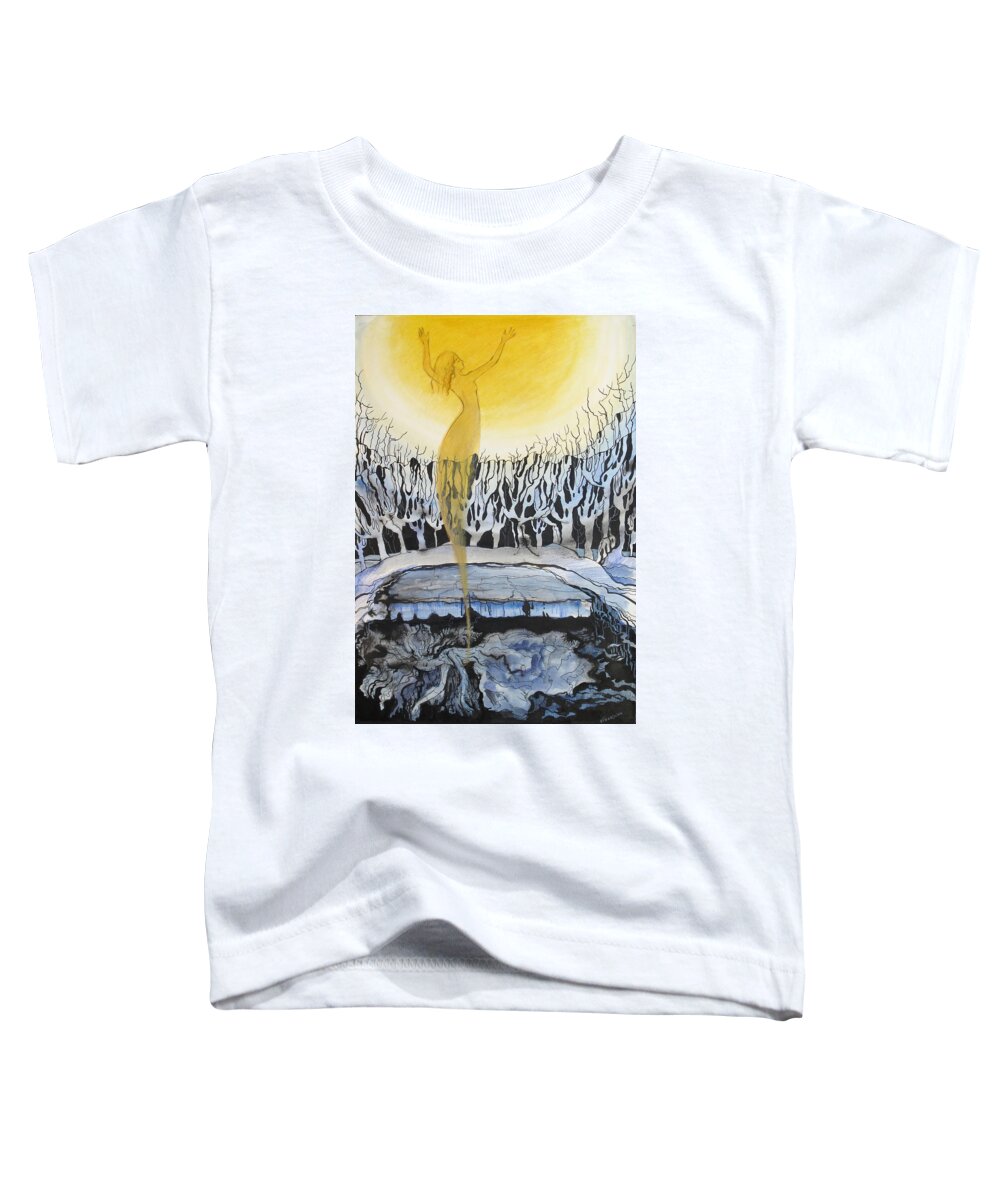 Water Toddler T-Shirt featuring the painting Last time it was like this by Valentina Plishchina