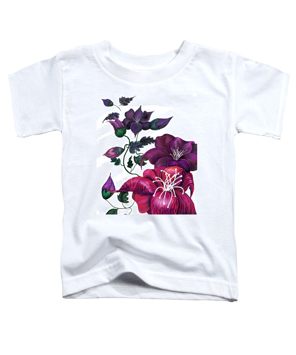 Flowers Toddler T-Shirt featuring the digital art Perception by Yolanda Raker