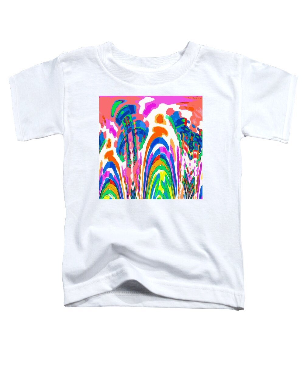 Fountain Toddler T-Shirt featuring the digital art The Colors Fountain by Alec Drake