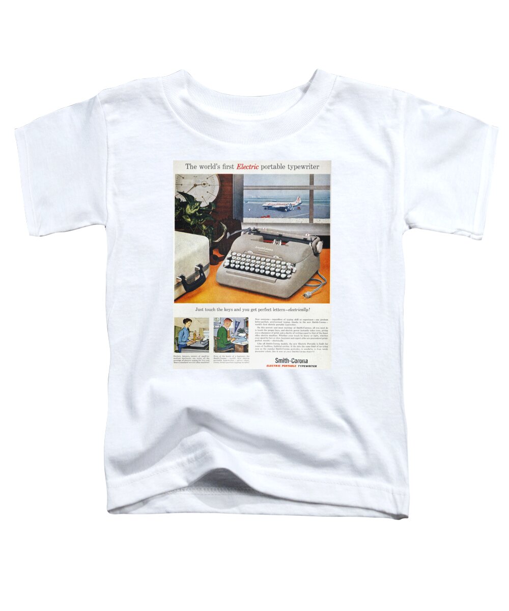 1957 Toddler T-Shirt featuring the photograph Typewriter Ad, 1957 by Granger