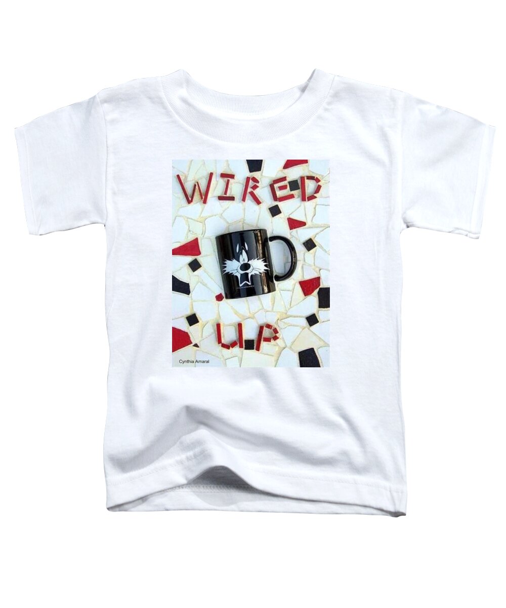 Wired Toddler T-Shirt featuring the mixed media Wired Up by Cynthia Amaral