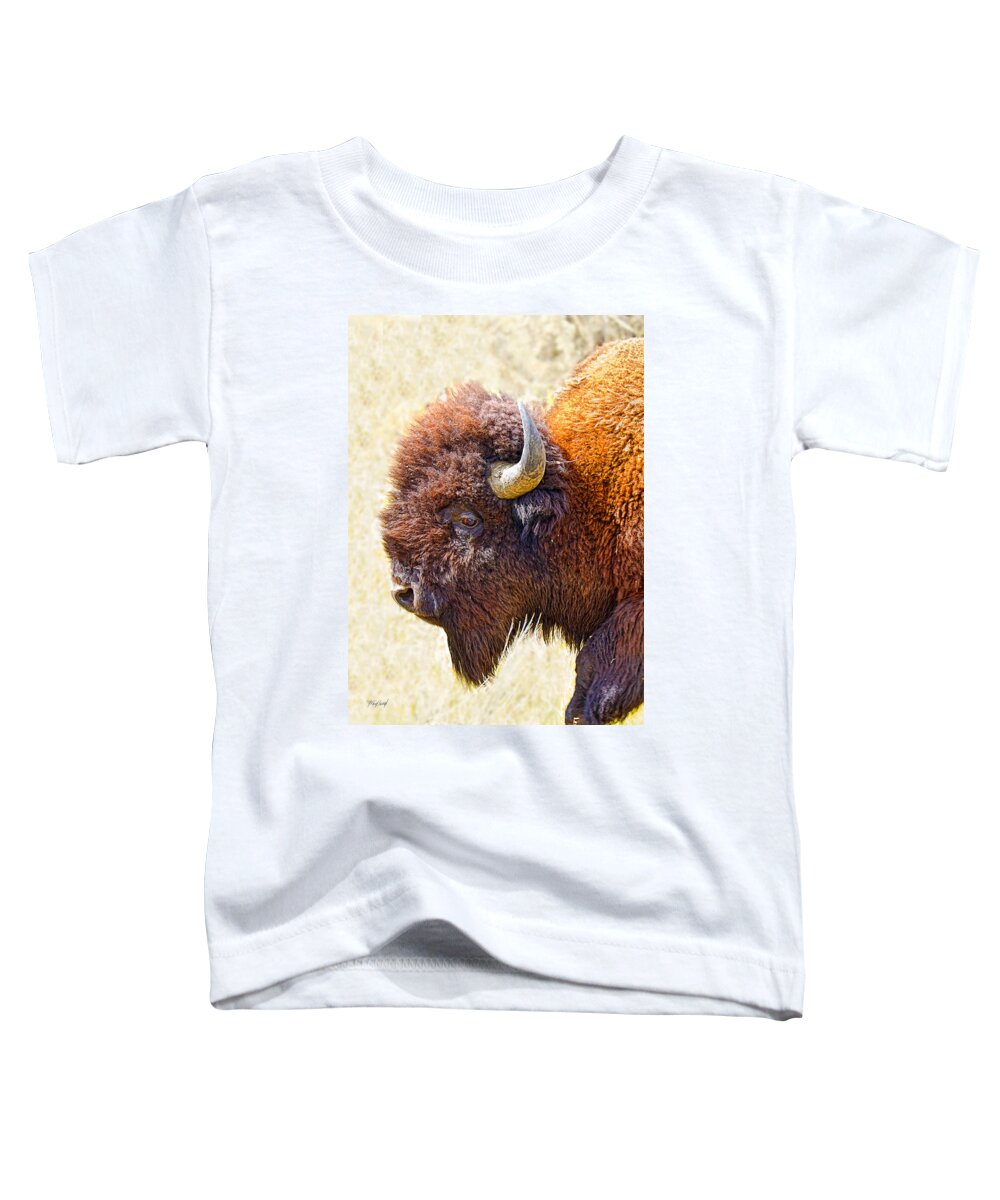 Yellowstone Toddler T-Shirt featuring the photograph Yellowstone American Bison by Fred J Lord