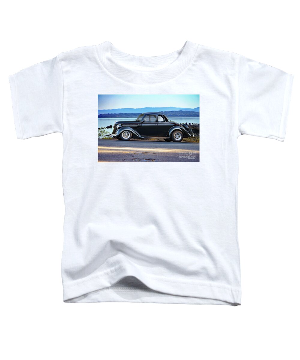 Auto Toddler T-Shirt featuring the photograph 1936 Ford Five-Window Coupe by Dave Koontz