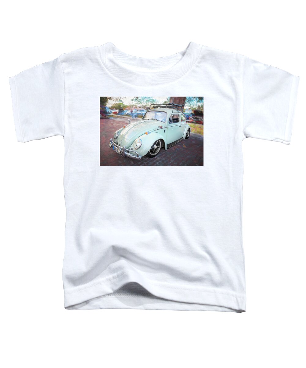 1960's Beetle Toddler T-Shirt featuring the photograph 1963 Volkswagen Beetle VW Bug by Rich Franco