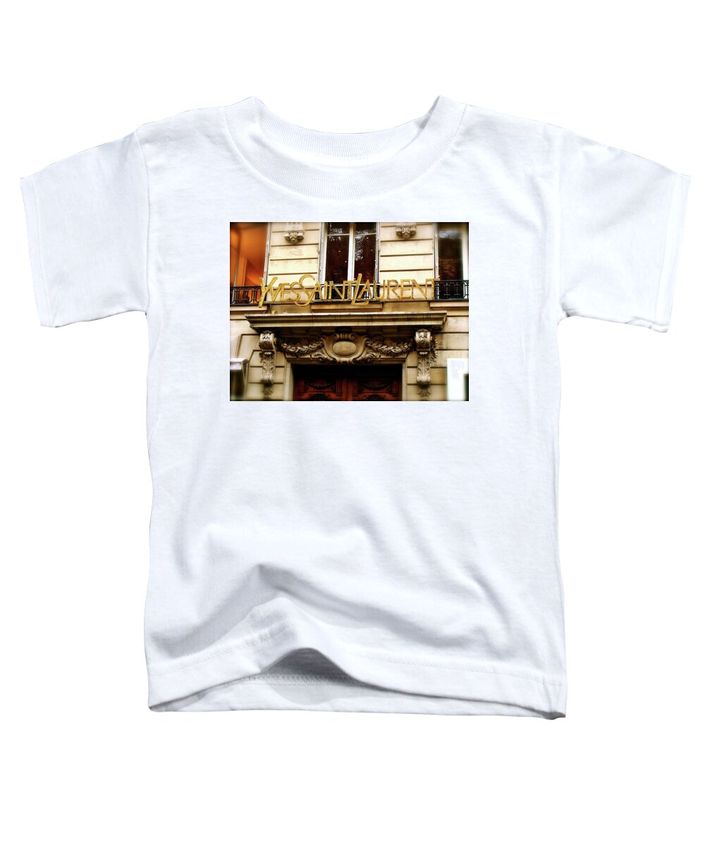 Yves Saint Laurent Toddler T-Shirt featuring the photograph A Passion For Fashion #2 by Ira Shander