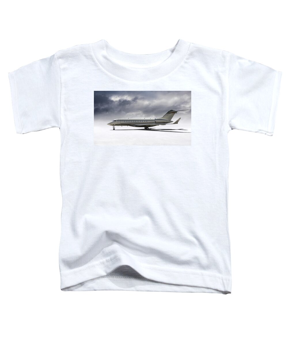 Big Bird Toddler T-Shirt featuring the digital art Bombardier Global 5000 #2 by Douglas Pittman