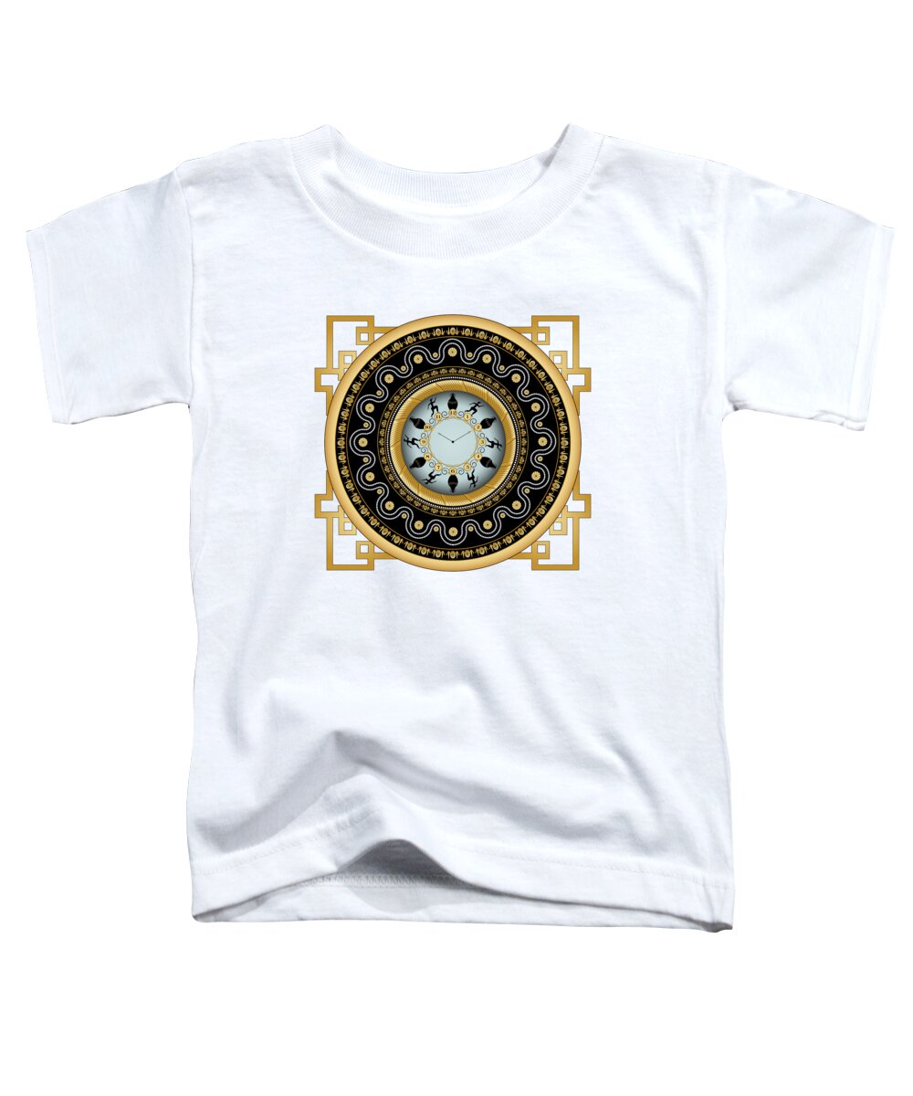 Mandala Toddler T-Shirt featuring the digital art Circularium No 2653 by Alan Bennington
