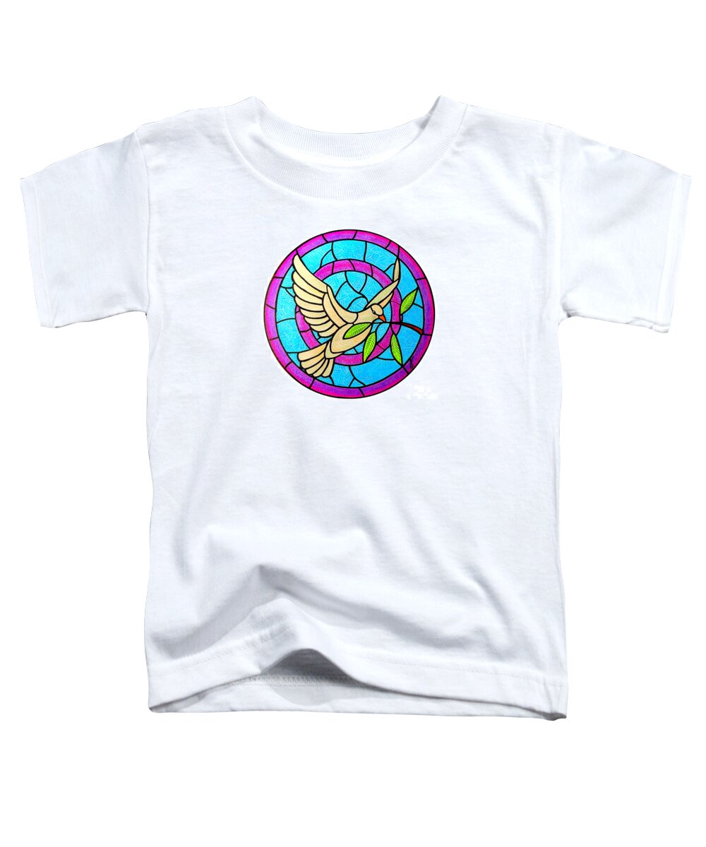 Peace Toddler T-Shirt featuring the painting Dove of Peace by Jim Harris