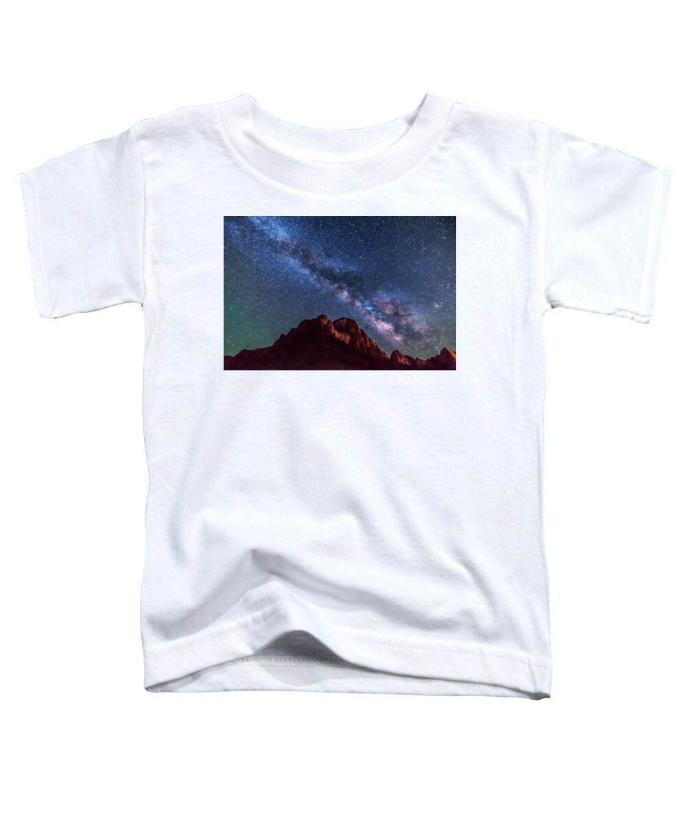 East Temple Toddler T-Shirt featuring the photograph East Temple Milky Way 12 27 41 by Joe Kopp