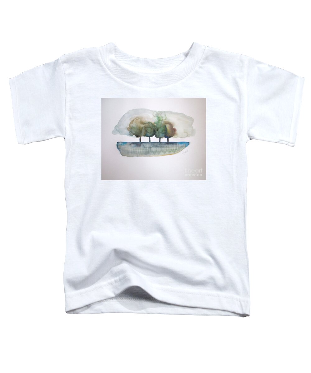 Trees Toddler T-Shirt featuring the painting Family Trees #2 by Vesna Antic