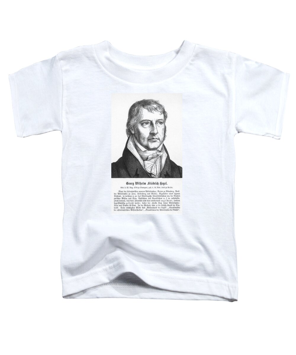 18th Century Toddler T-Shirt featuring the drawing Georg Wilhelm Hegel #3 by Granger
