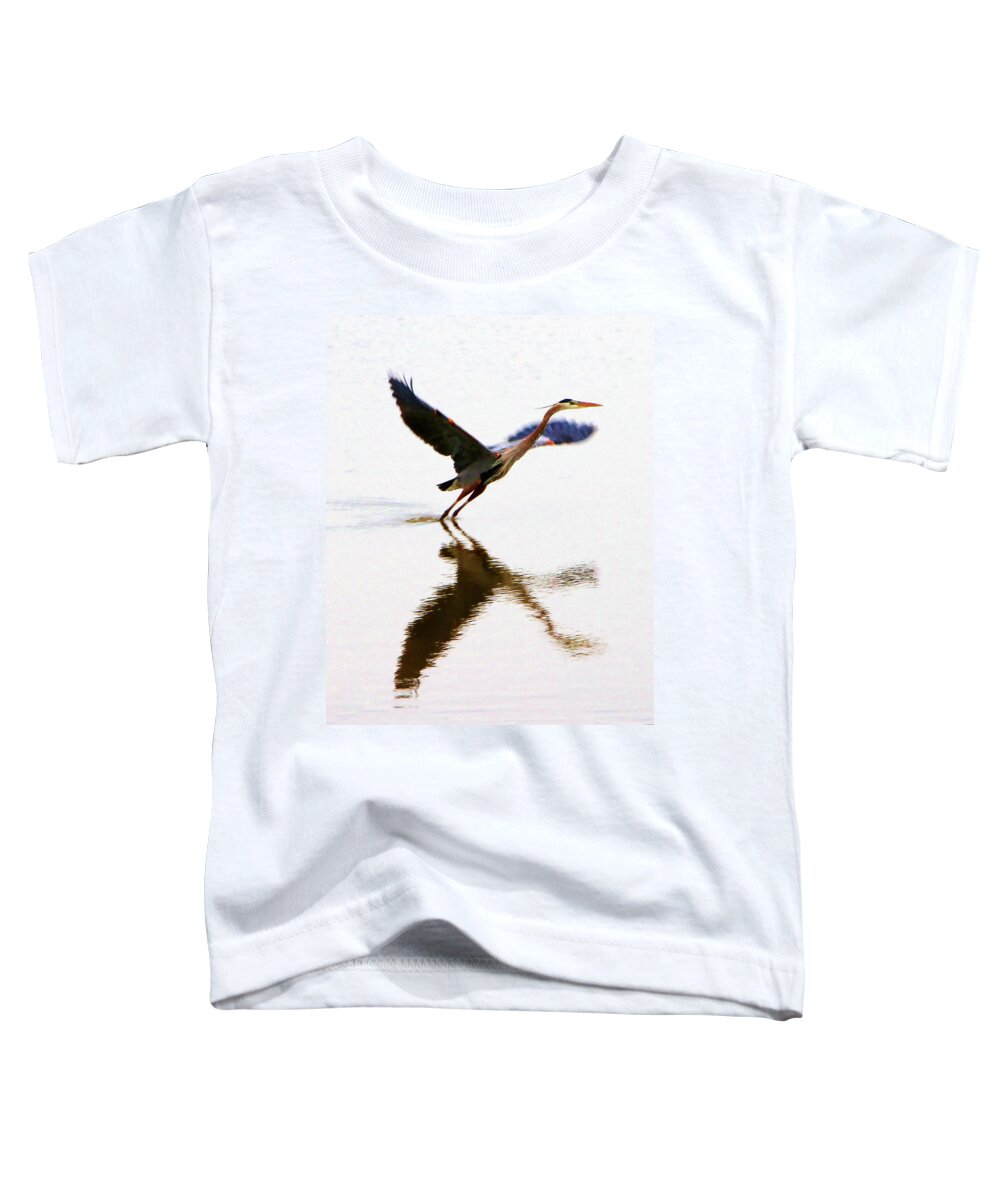 Heron Toddler T-Shirt featuring the photograph Great Blue Heron #1 by John Freidenberg