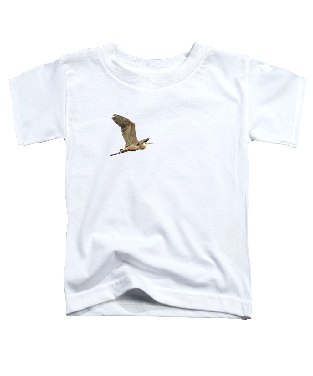 Great Blue Heron Toddler T-Shirt featuring the photograph Isolated Great Blue Heron 2015-5 #1 by Thomas Young