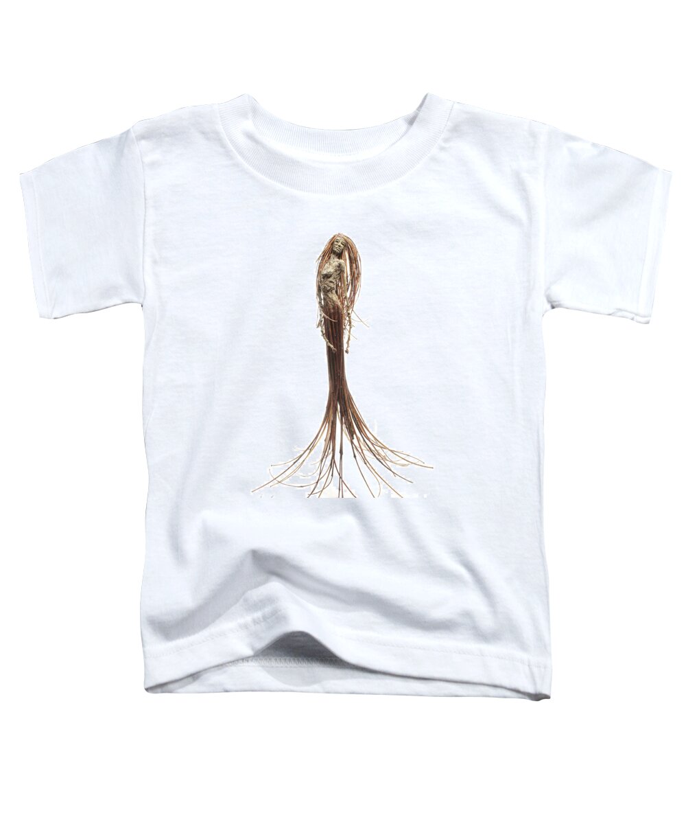 Woman Toddler T-Shirt featuring the mixed media Lifting Grace #1 by Adam Long