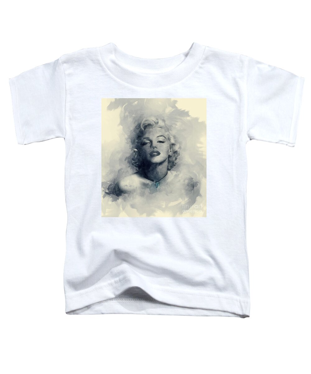 Marilyn Toddler T-Shirt featuring the digital art Marilyn #1 by Ian Mitchell