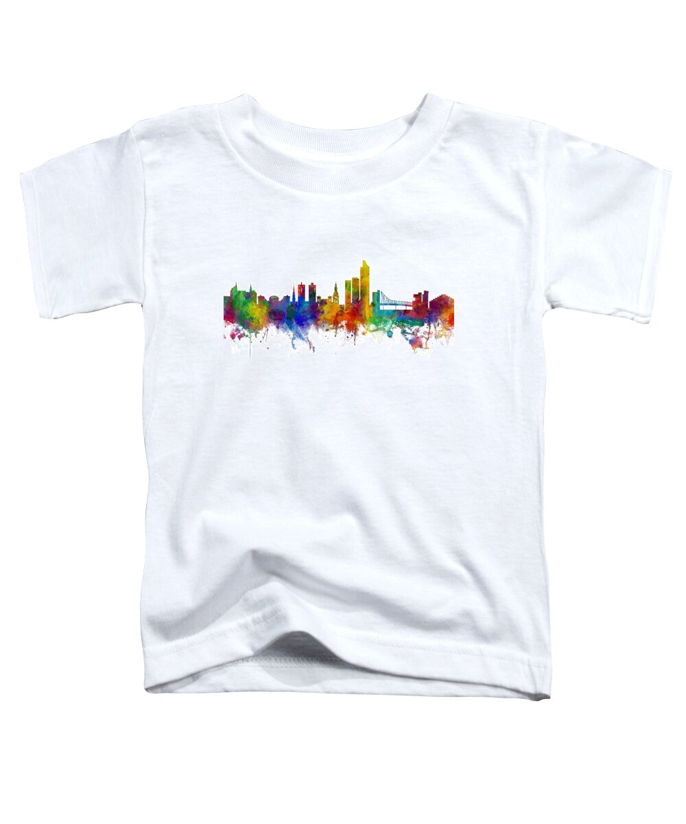Norway Toddler T-Shirt featuring the digital art Oslo Norway Skyline #1 by Michael Tompsett