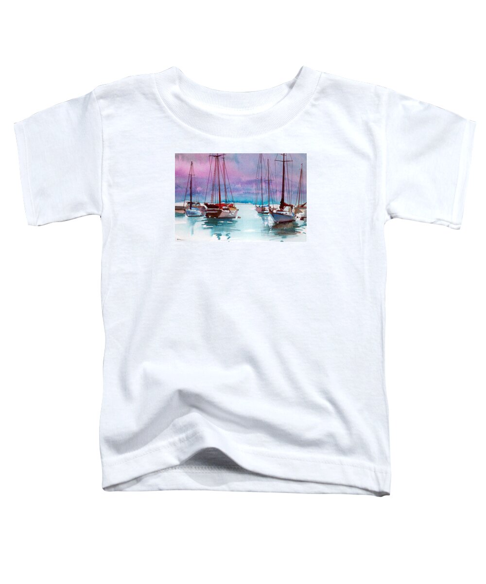 Travel Water Nature Sky Fantasy Toddler T-Shirt featuring the painting Phang-nga Bay #2 by Ed Heaton