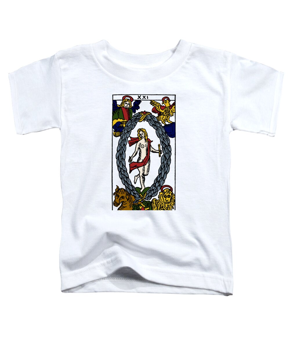 16th Century Toddler T-Shirt featuring the photograph Tarot Card The World #1 by Granger