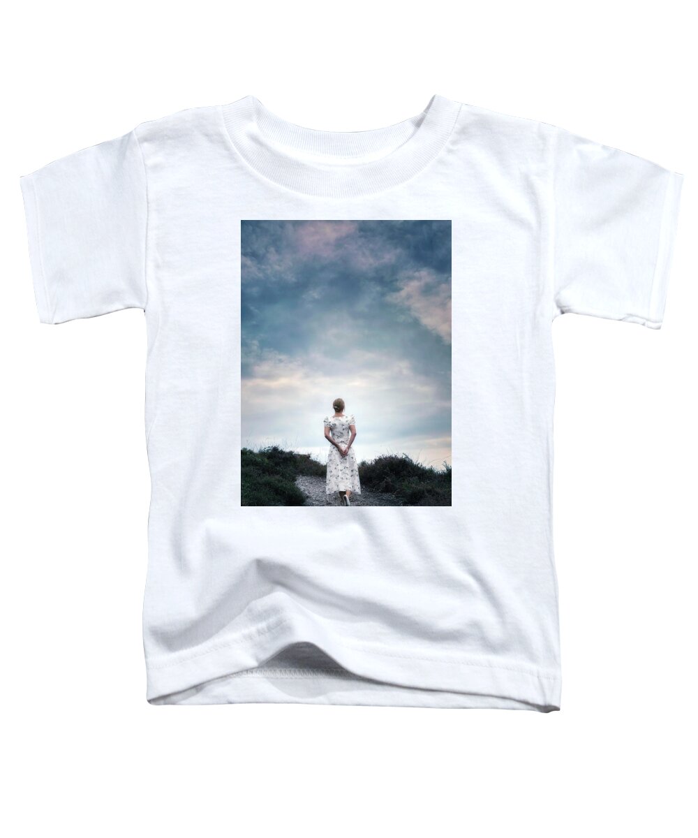 Woman Toddler T-Shirt featuring the photograph Walking In The Heather #1 by Joana Kruse