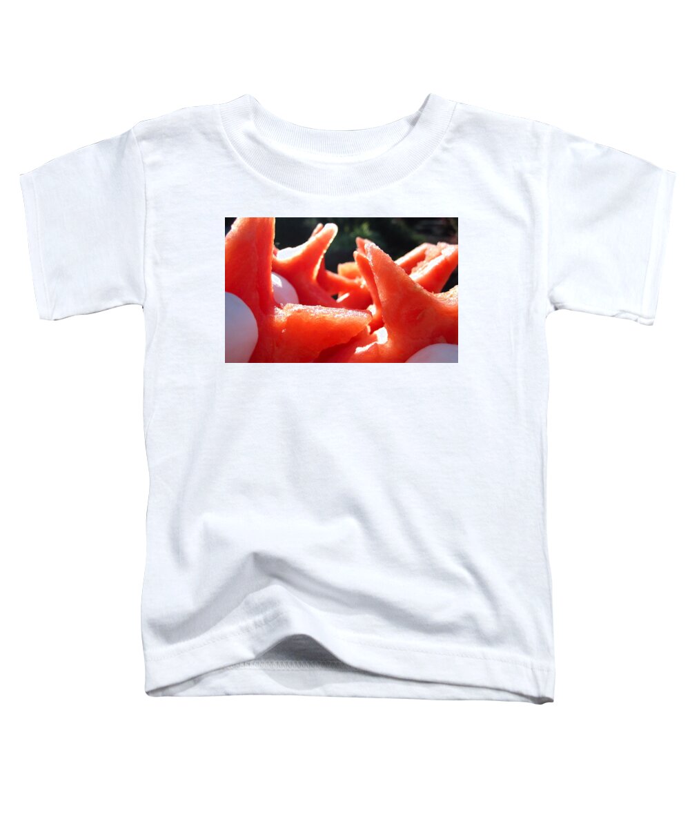 Watermelon Toddler T-Shirt featuring the photograph Watermelon #1 by Jackie Russo