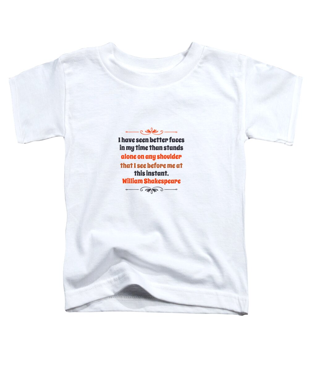 William Toddler T-Shirt featuring the digital art William Shakespeare, Insults and Profanities #1 by Esoterica Art Agency
