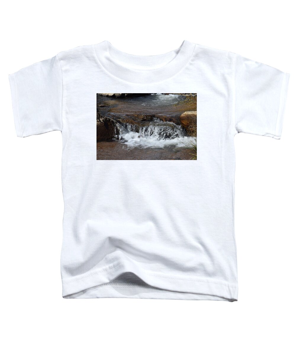 Water Toddler T-Shirt featuring the photograph Waterfall Westcliffe CO #1 by Margarethe Binkley